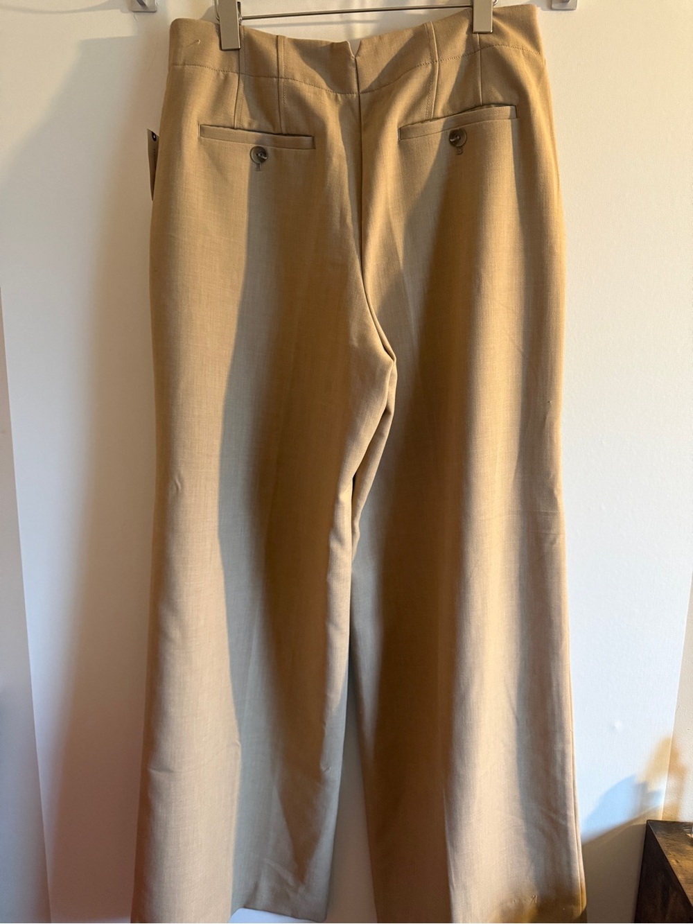 Maeve Anthropologie NWT Wide Leg Trouser Pants Beige High Rise Pleated Size 14 - Picture 2 of 10